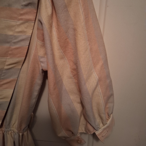 Women's Vintage Donna Morgan Dress, Gray/Pink/Cream Stripes, Size S - Picture 5 of 7